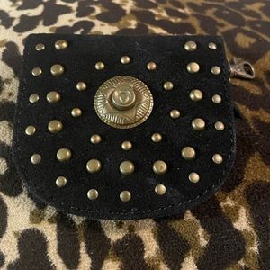 Adorable Free people studded pouch suede also has key holder
